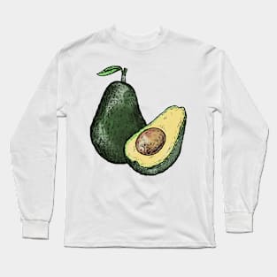 Avocado illustration Long Sleeve T-Shirt